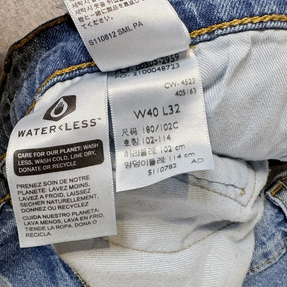 Levi's 505 Regular Fit Jeans Mens 40x32 Blue Straight Leg Denim Medium Wash